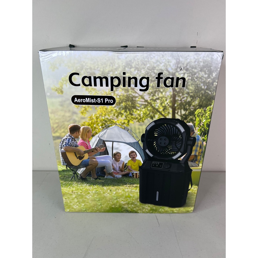NEW AeroMist-S1 Pro Portable Misting Camping Fan 42800 Rechargeable LED Light 6L